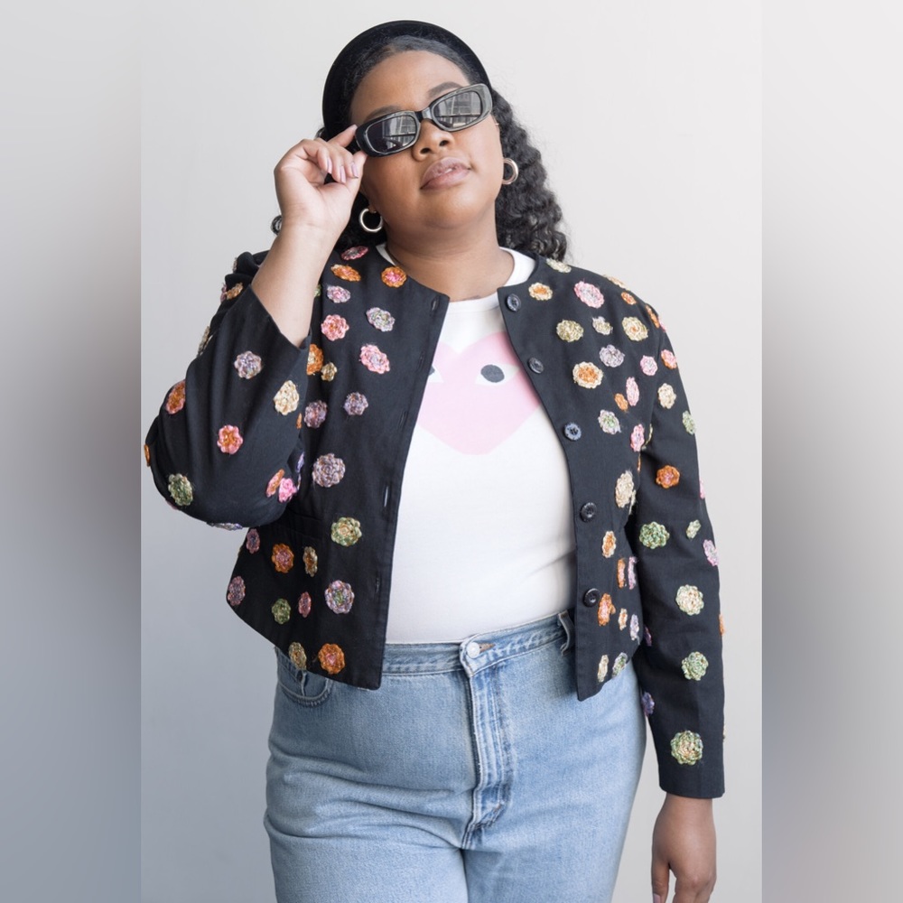 Faythe Vintage - Floral Crop Jacket